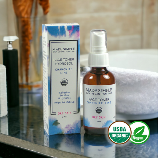 Chamomile Lime Face Toner for Dry Skin - Certified Organic, Vegan & Cruelty-free-0