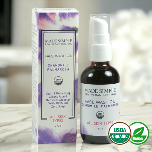 Chamomile Palmarosa Face Wash - Certified Organic, Vegan & Cruelty-free-0